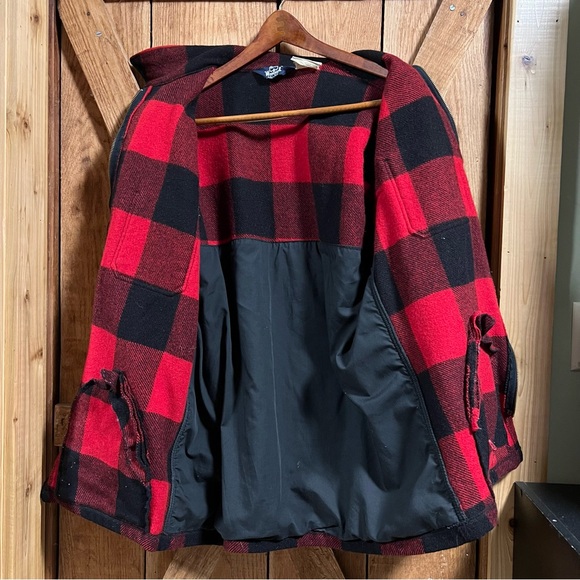🦬Vintage 1950s/60s Woolrich Utility Field Hunting Jacket Black/Red Wool Check - Picture 4 of 9